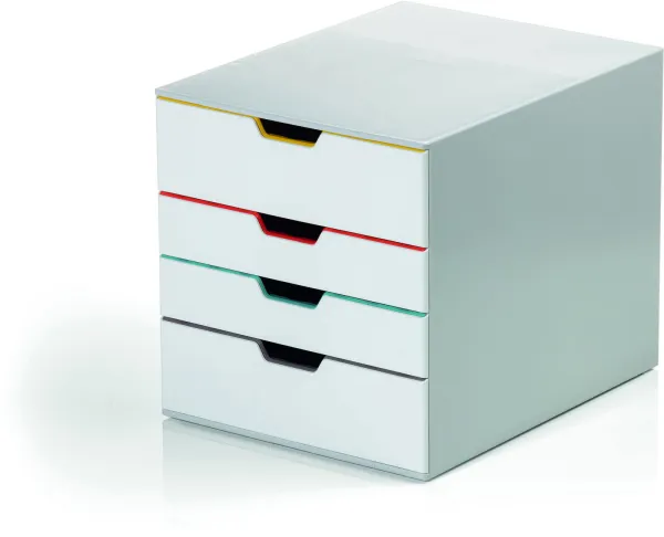 Durable Varicolor A4 skuffekabinet 4 rum hvid
